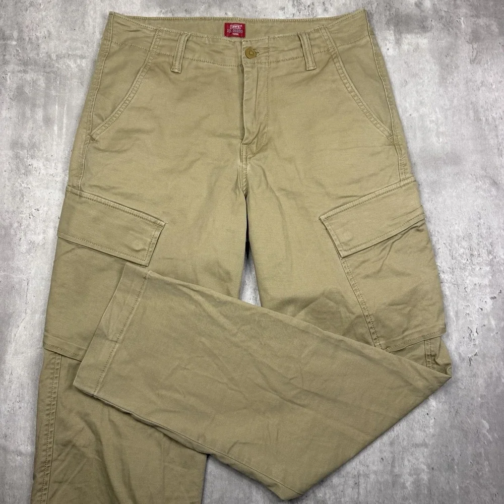 Levi's XX Cargo Pants Mens 29x32 Beige Taper Fit Utility Workwear